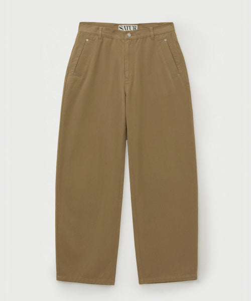 Teo Brushed Cotton Pants Beige