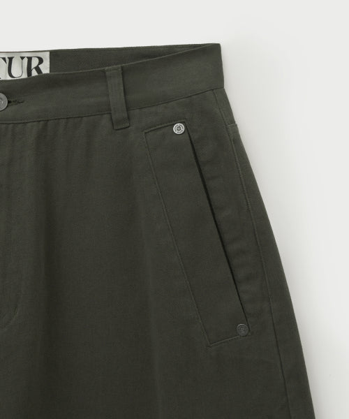 Teo Brushed Cotton Pants Charcoal