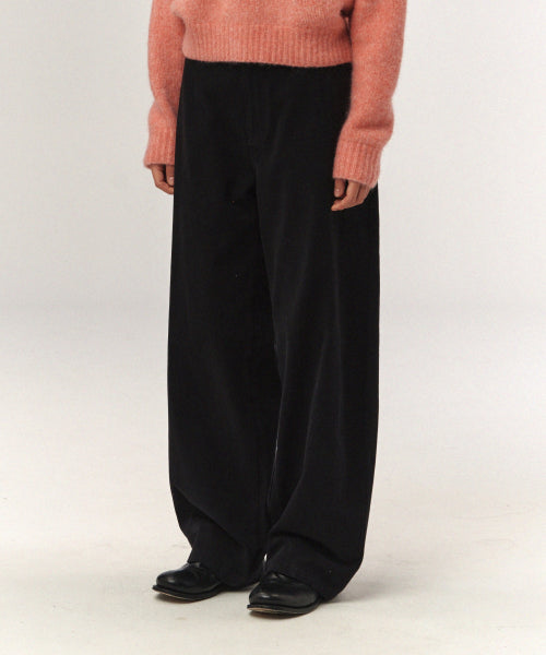 Teo Brushed Cotton Pants Black