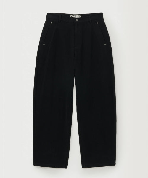 Teo Brushed Cotton Pants Black