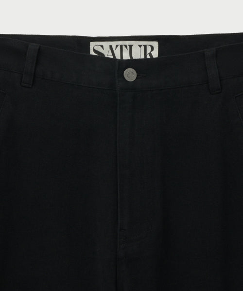 Teo Brushed Cotton Pants Black