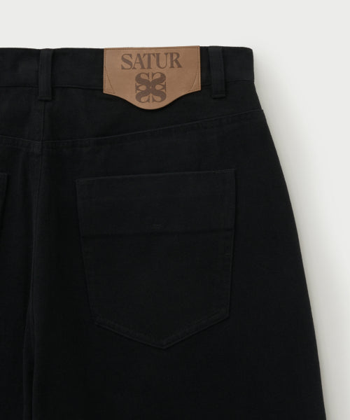 Teo Brushed Cotton Pants Black