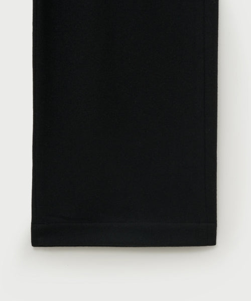 Wool Blend Wide Slacks Black