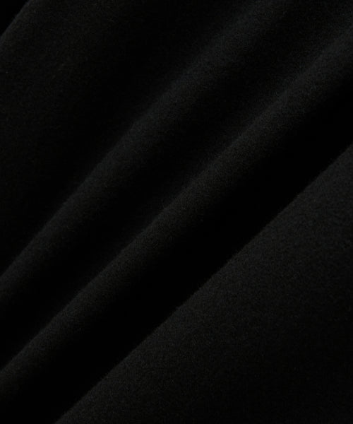 Wool Blend Wide Slacks Black
