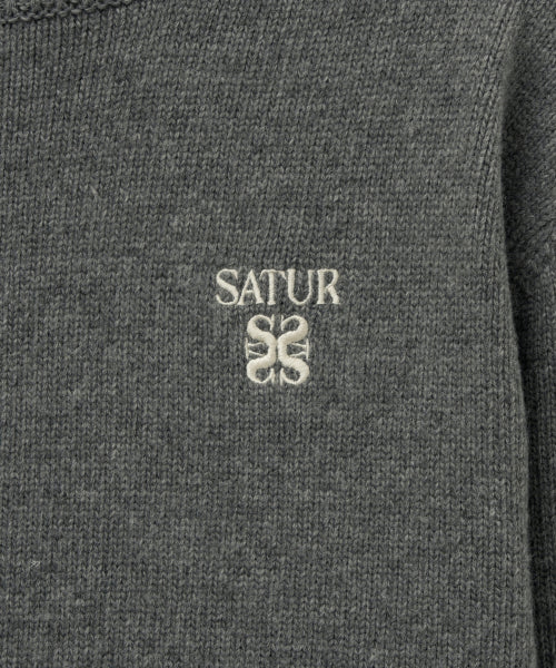 (W) Classic Turtle Neck Knit Charcoal