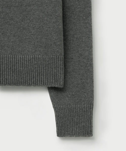 (W) Classic Turtle Neck Knit Charcoal