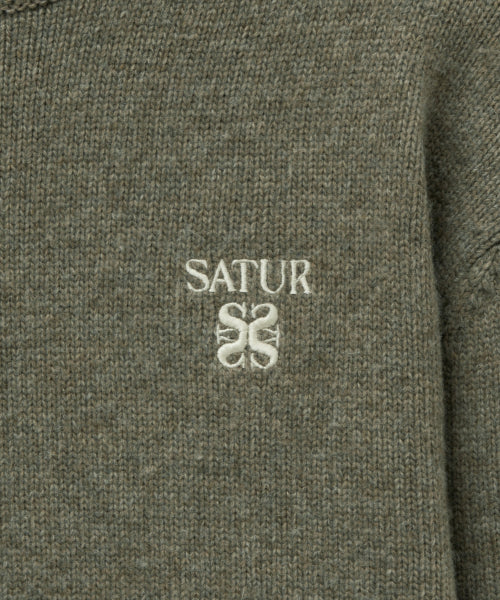 (W) Classic Turtle Neck Knit Khaki
