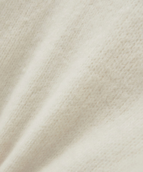 (W) Essen Two Tone Mohair Blend Knit White