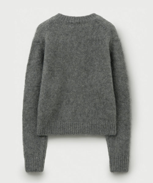 (W) Essen Two Tone Mohair Blend Knit Melange Gray