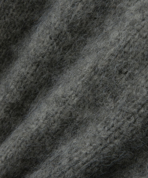 (W) Essen Two Tone Mohair Blend Knit Melange Gray