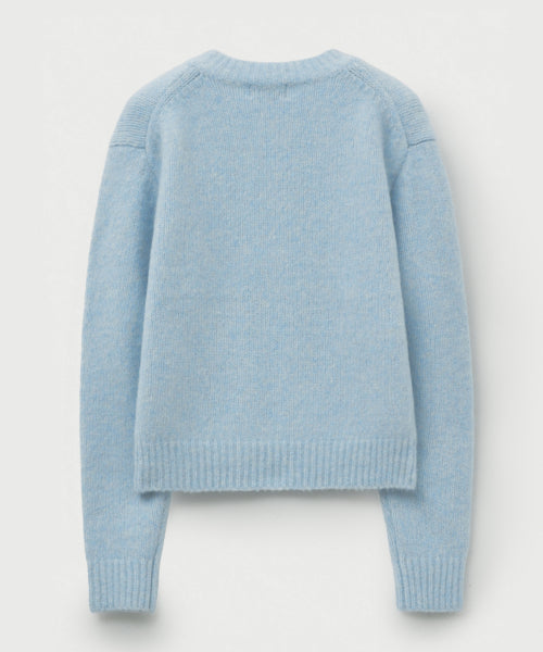 (W) Essen Two Tone Mohair Blend Knit Sky Blue