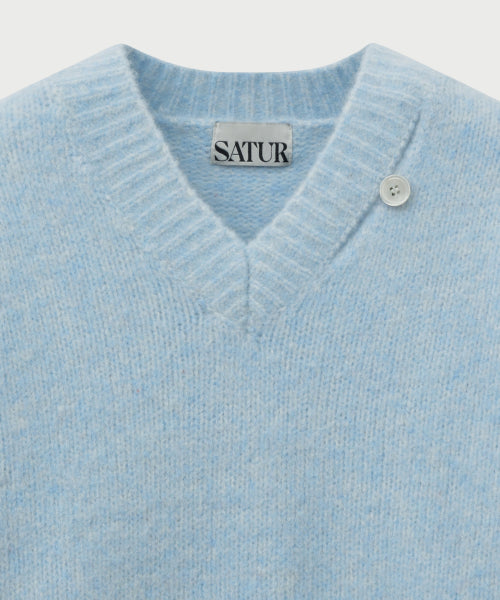 (W) Essen Two Tone Mohair Blend Knit Sky Blue