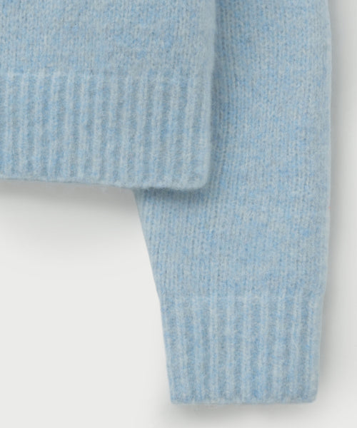 (W) Essen Two Tone Mohair Blend Knit Sky Blue