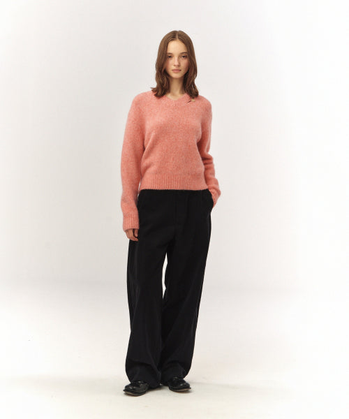 (W) Essen Two Tone Mohair Blend Knit Pink