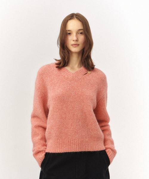 (W) Essen Two Tone Mohair Blend Knit Pink