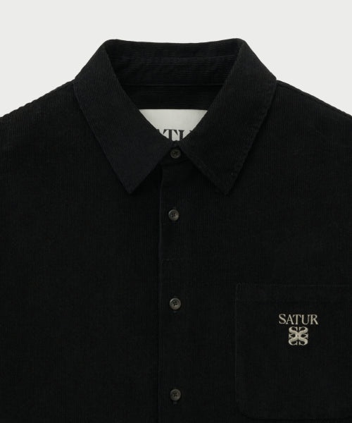 Soft Corduroy Shirt Black