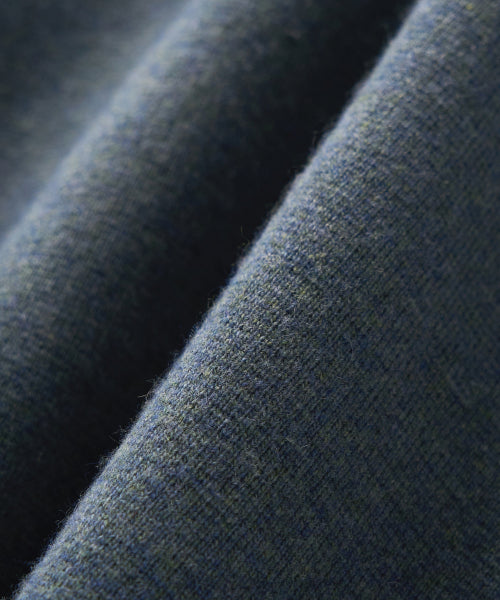 Classic Semi Loose Fit Knit Hoodie Blue