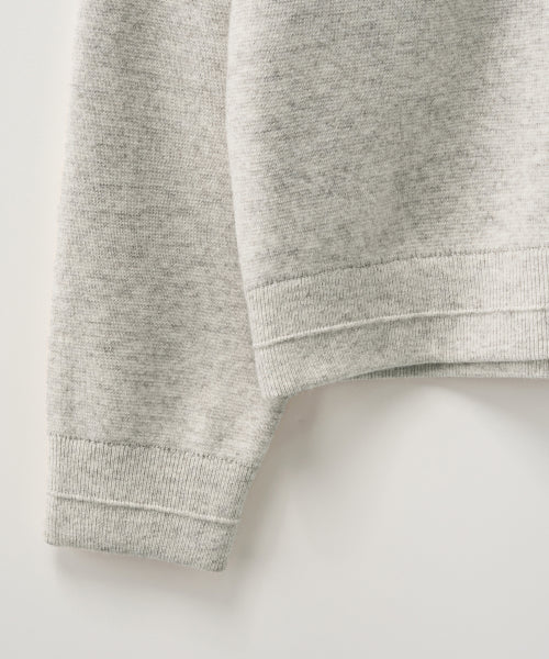 Classic Semi Loose Fit Knit Hoodie Oatmeal