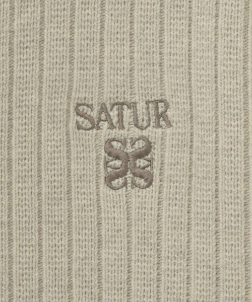 Faro Half Neck Knit Zip-up Oatmeal