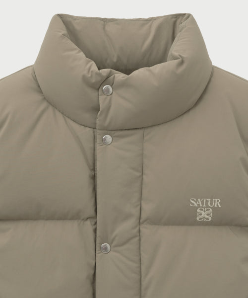 Apero Pocket Duck Down Padding Vest Beige