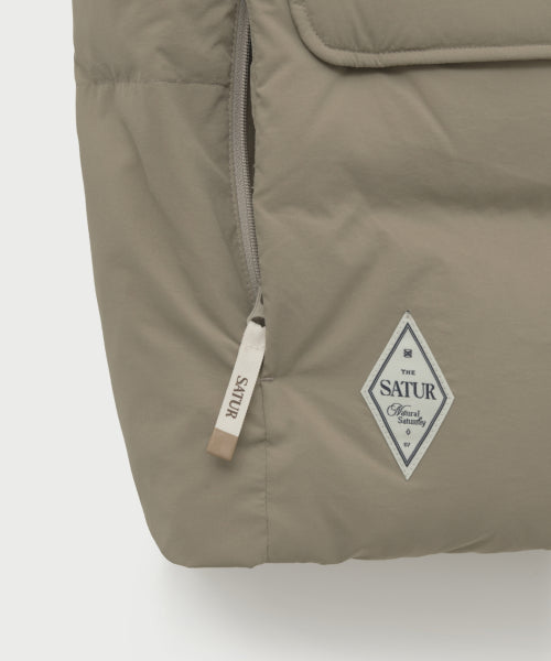 Apero Pocket Duck Down Padding Vest Beige