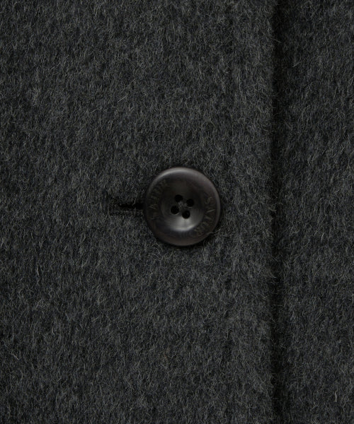 (W) Cashmere Wool Blend Single Blazer Charcoal