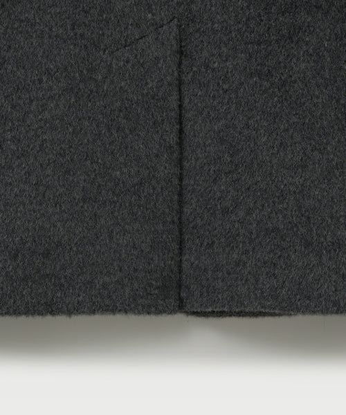 (W) Cashmere Wool Blend Single Blazer Charcoal