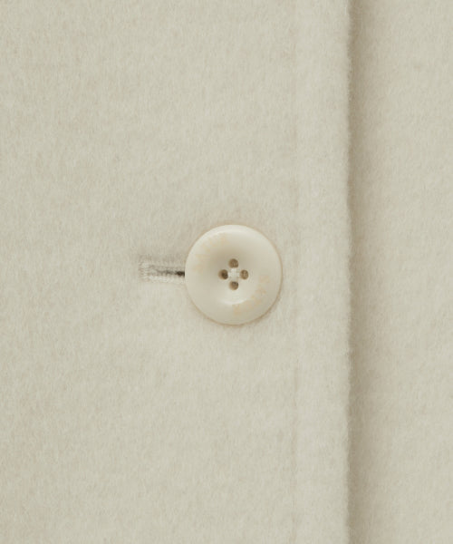 (W) Alpaca Wool Blend Single Blazer Cream