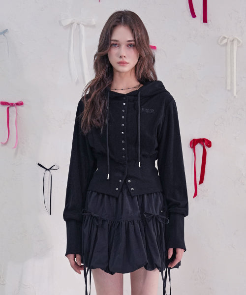 Serena Snap Hoody Zip-up_4Colors