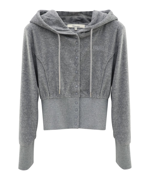Serena Snap Hoody Zip-up_4Colors