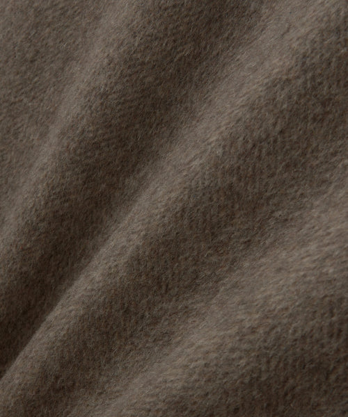 Herringbone Wool Blend Single Blazer Brown