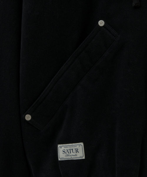 Teo Padded Hooded Zip-Up Black