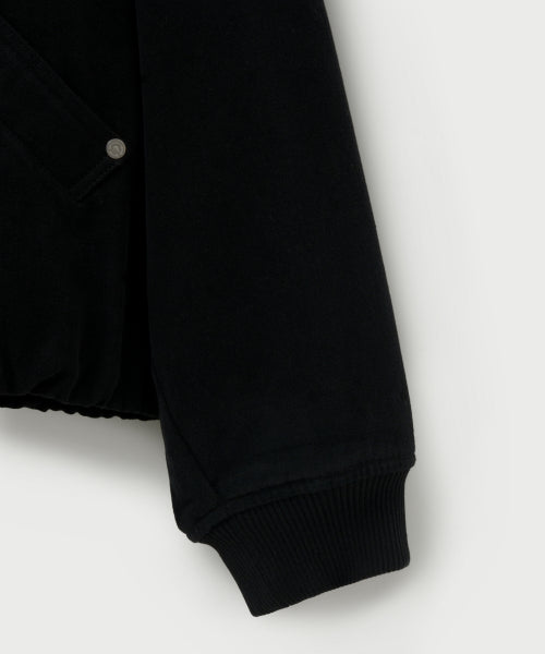 Teo Padded Hooded Zip-Up Black