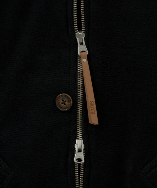 Teo Padded Hooded Zip-Up Black