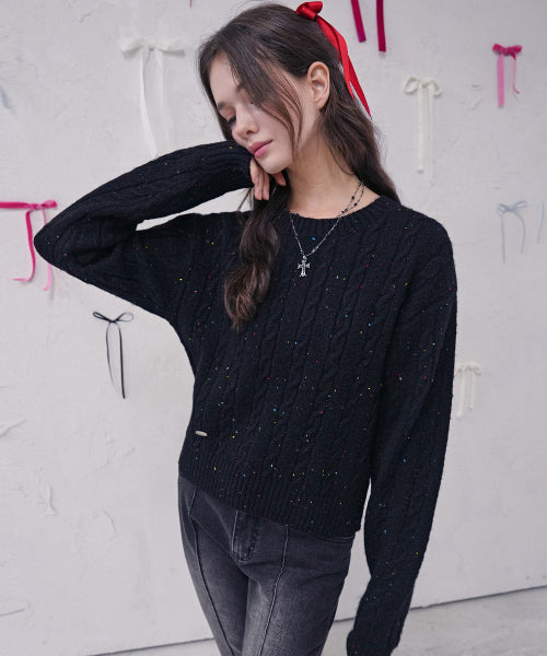 Ecru Round Twist Knit_4Colors