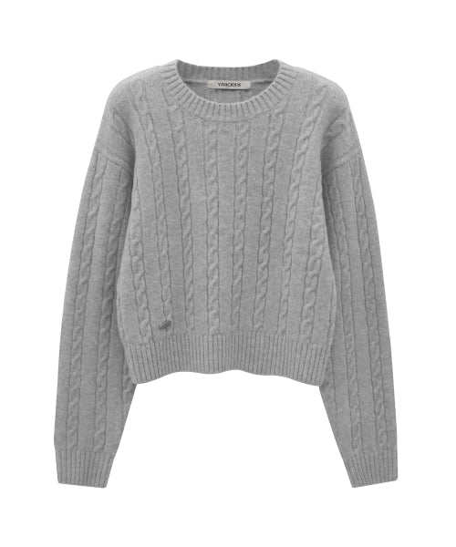 Ecru Round Twist Knit_4Colors