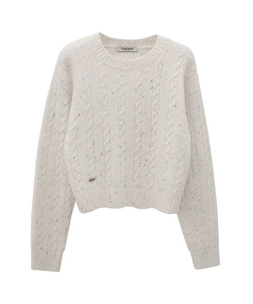 Ecru Round Twist Knit_4Colors