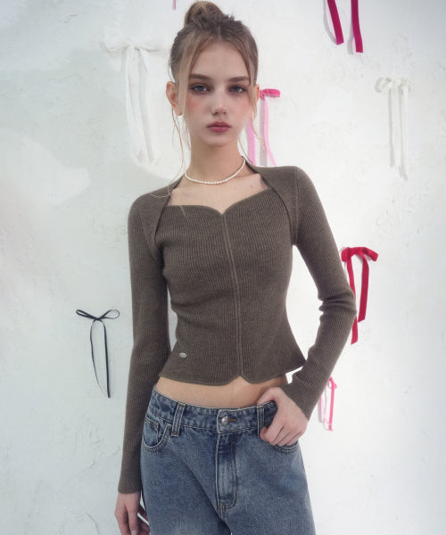 Heart-Neck Knit_4Colors