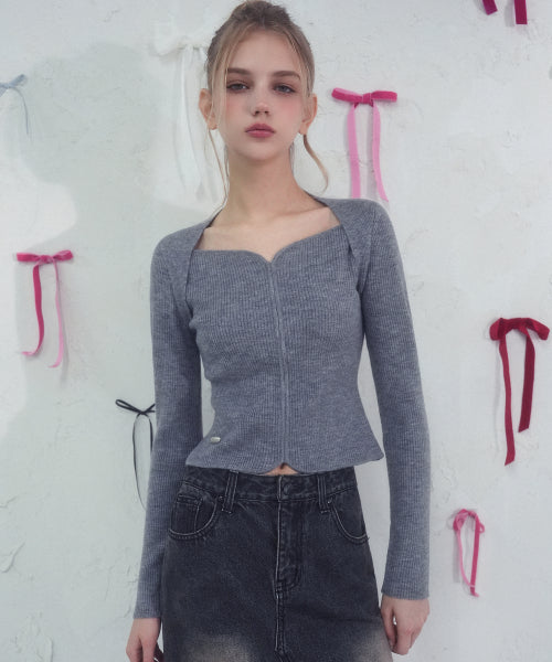 Heart-Neck Knit_4Colors