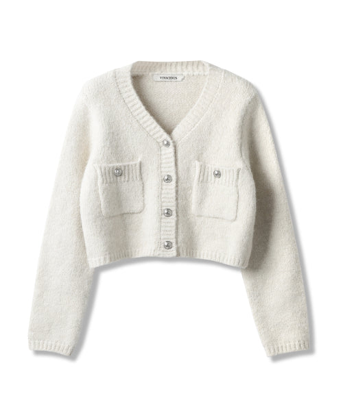 Elodie Pocket Crop Knit Cardigan_5Colors