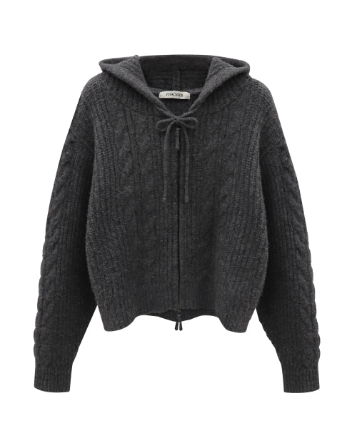 Rose Mignon Hood Zip-up_3Colors