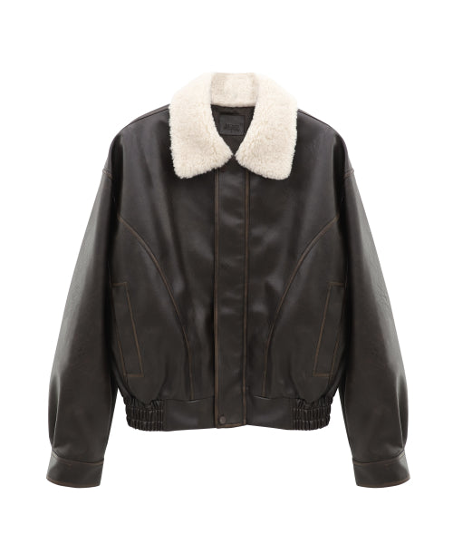 Cafe Mocha Aviator Jacket BLACK