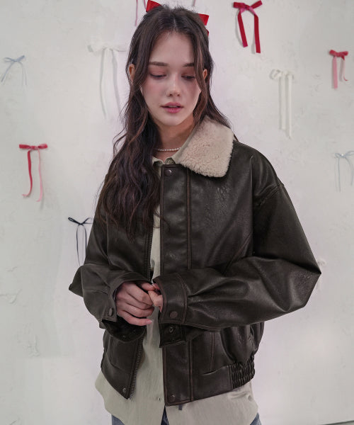 Cafe Mocha Aviator Jacket BROWN