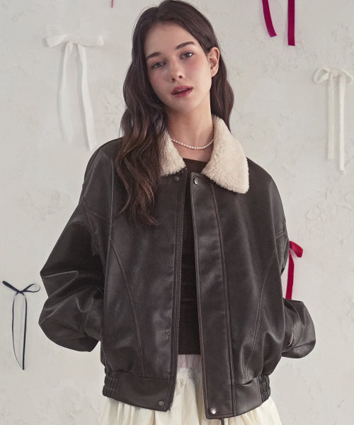 Cafe Mocha Aviator Jacket BROWN