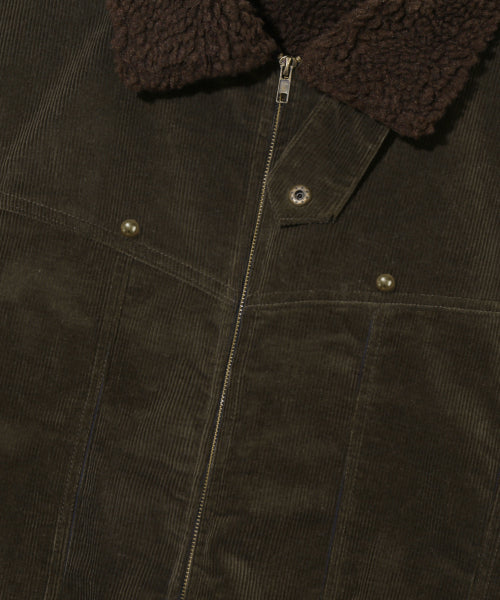 SHERPA CORDUROY STUDDED WESTERN JACKT_KHAKI