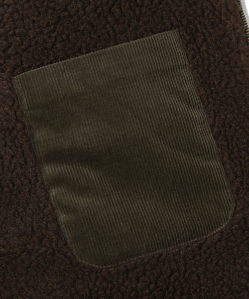 SHERPA CORDUROY STUDDED WESTERN JACKT_KHAKI