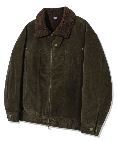 SHERPA CORDUROY STUDDED WESTERN JACKT_KHAKI