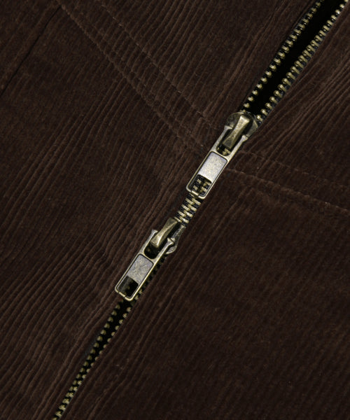 SHERPA CORDUROY STUDDED WESTERN JACKT_BROWN