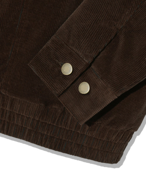 SHERPA CORDUROY STUDDED WESTERN JACKT_BROWN