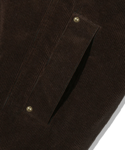 SHERPA CORDUROY STUDDED WESTERN JACKT_BROWN